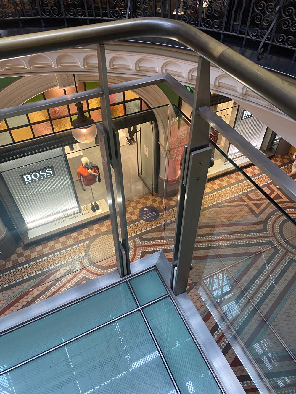 QVB — custom metalwork balustrade and glass